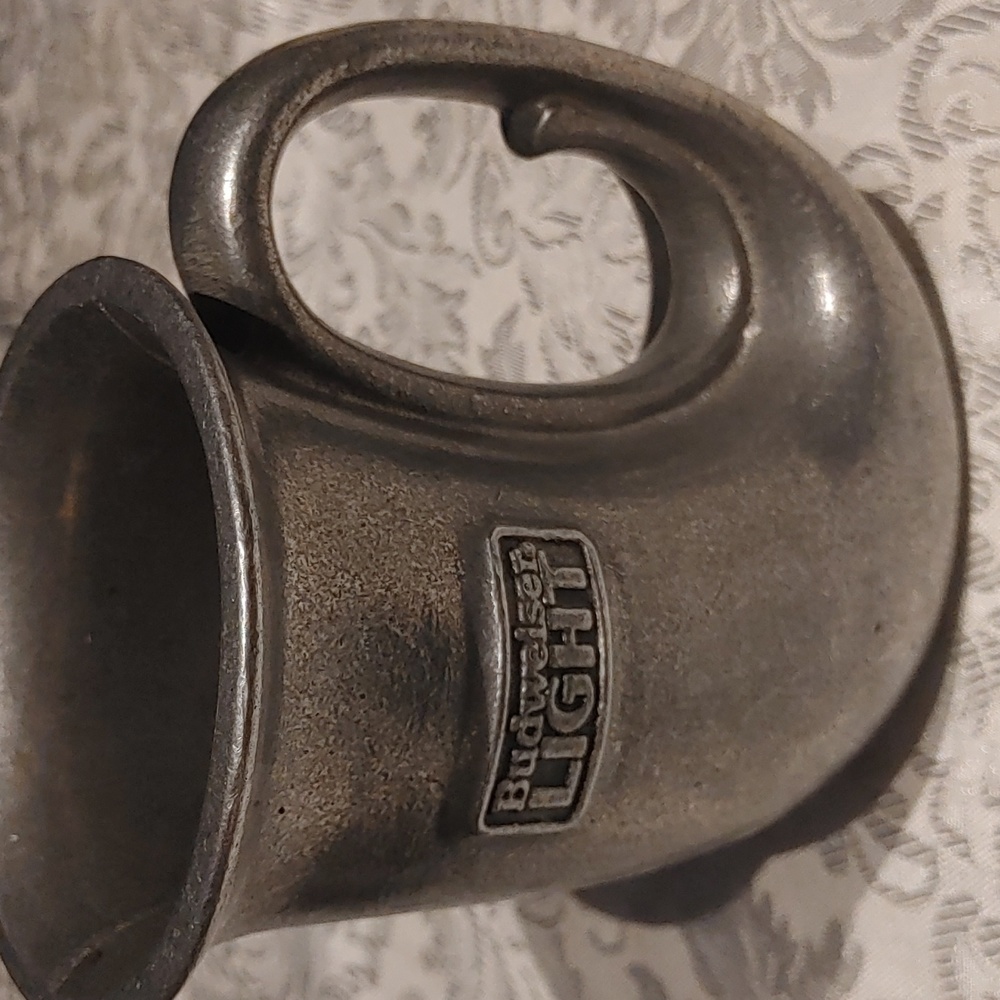 Pewter Budweiser Light French Horn Mug